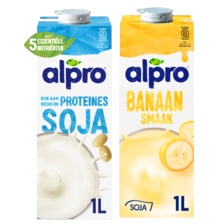 Alpro houdbare drinks, desserts of soya cuisine